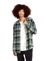 VOLCOM ボルコム レディース チェック長袖シャツ ネルシャツ B0532202 OVERSIZE ME LS [DPN]|SHIRT|WOMENS