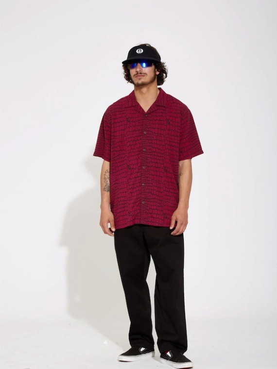 VOLCOM ボルコム メンズ  半袖シャツ A0412314 FA TODD BRATRUD SS [PRT]