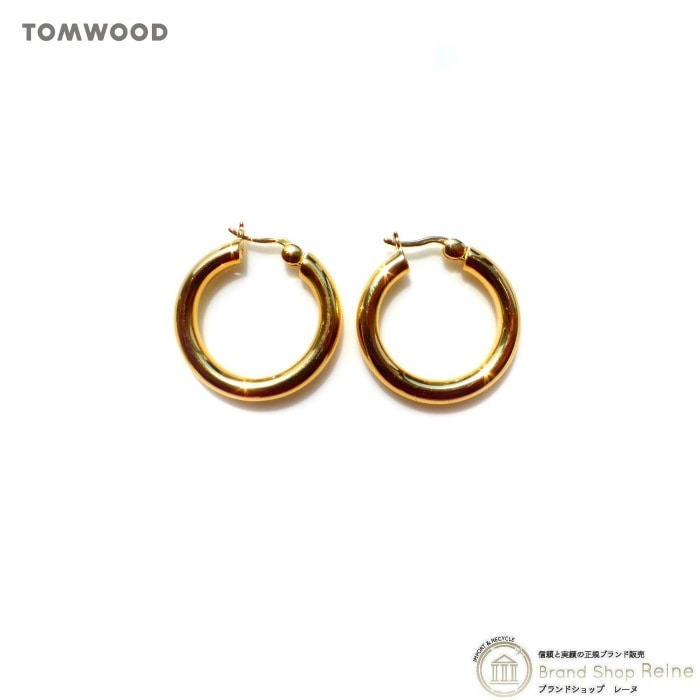 �ȥ०�å� ��TOM WOOD�� ���饷�å� �ա��� ���å� �ߥǥ����� ������� �ԥ��� Classic Hoops Thick Ag925/9KGD ξ���� ECH17NA01S925-9K�ڿ��ʡ� 