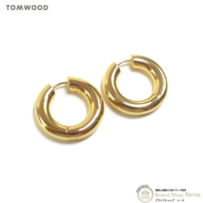 �ȥ०�å� ��TOM WOOD�� ����󥭡� �ա��� �ߥǥ����� ������� �ԥ��� Chunky Hoops Medium Ag925/9KGD ξ���� ECH10352NA01S925-9K�ڿ��ʡ� 