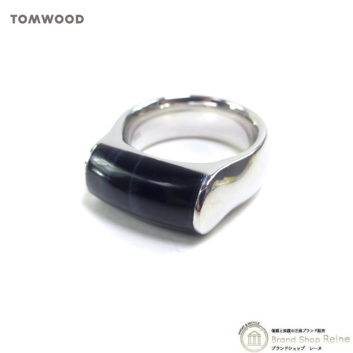 �ȥ०�å� ��TOM WOOD�� Crest Ring ���쥹�� ��� �֥롼�ۡ������� ��� ����С� 925 ���� #54 14�� 101219�ڿ��ʡ�