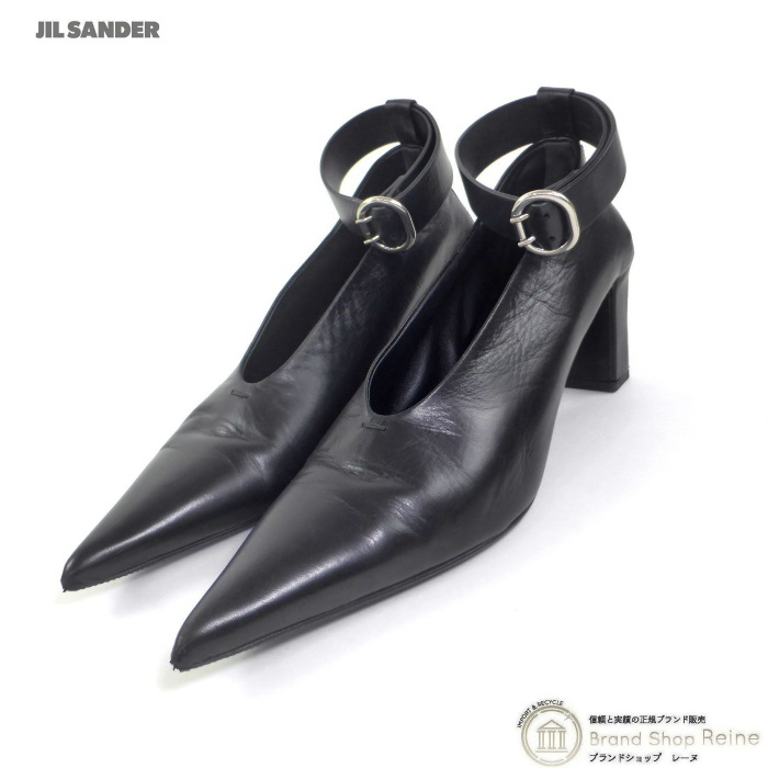 ���륵����� ��JIL SANDER�� �쥶�� ���ȥ�å� �ѥ�ץ� �ݥ���ƥåɥȥ� J15WL0025 ��38 �֥�å�����š� 
