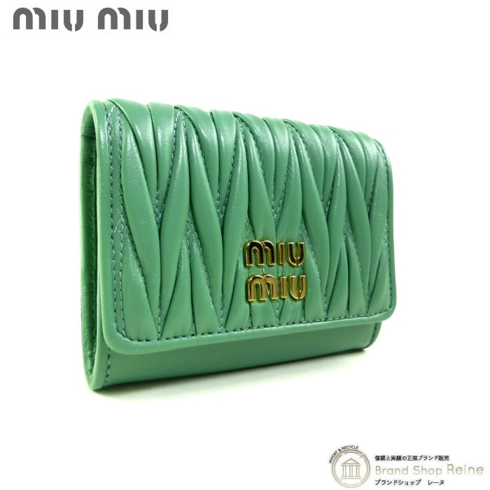 国内即発【MIUMIU】マテラッセ カードケース 5MC104 SALVIA ミュウミュウ (MIUMIU) マテラッセ カードケース 名刺入れ