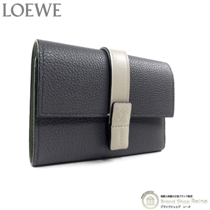LOEWE グレー 三つ折り財布 LOEWE(ロエベ) コンパクトウォレット 三