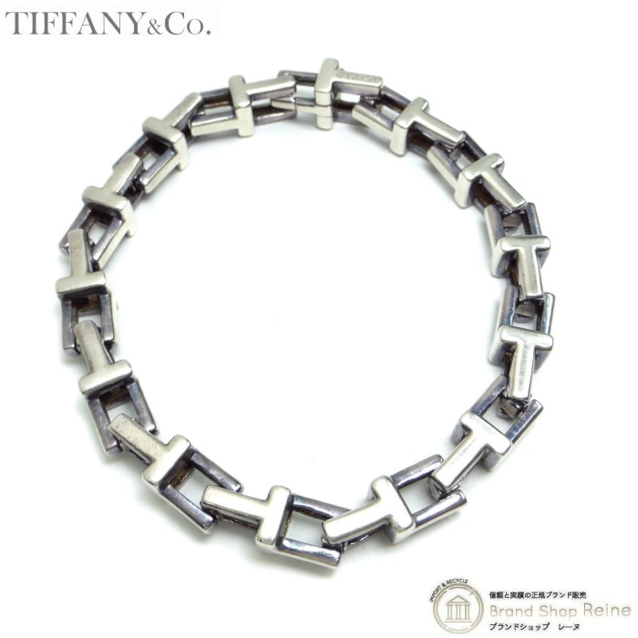 �ƥ��ե��ˡ� ��TIFFANY��CO.�� T�ʥ��� T�������� �֥쥹��å� �ߥǥ����� T��� ������ơ��� AG925 ����С�����š� 