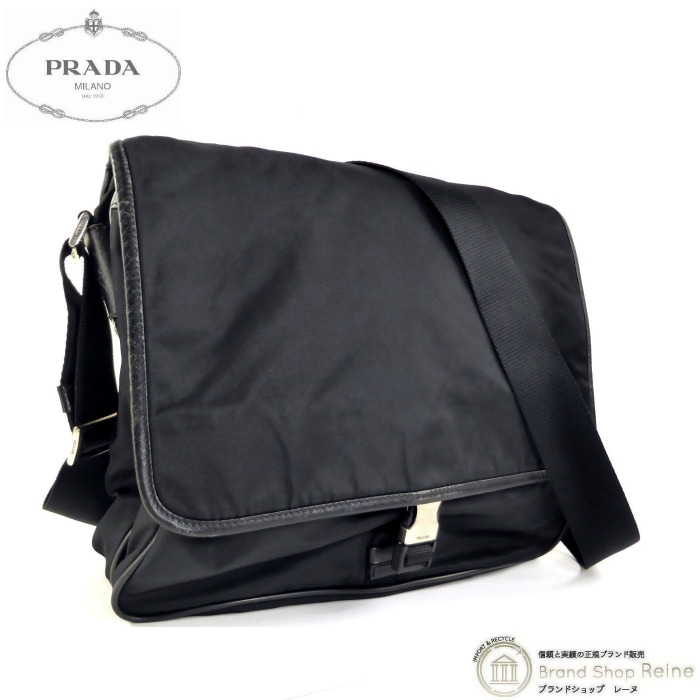 ץ PRADA VIAGGIO ʥ ƥȡߥե ȥ饤󥰥 å󥸥㡼  Хå V166 ֥å 󥺡š 
