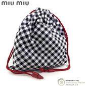 �ߥ奦�ߥ奦 ��MIUMIU�� ���� �ݡ��� �ߥ˥Хå� 5NG005 NERO��BIANCO����š� 