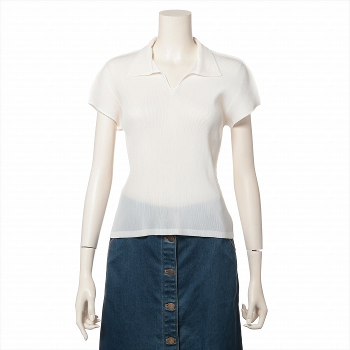 �ץ꡼�ĥץ꡼�� ���å����ߥ䥱 ��PLEATS PLEASE ISSEY MIYAKE�� �ݥꥨ���ƥ� ����� �ۥ磻�� Ⱦµ PP02FK108 ������3 �������ڿ���Ʊ�͡� ���