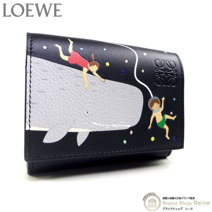 ロエベ LOEWE スナフジタ コラボ ホワイト 白 ゾウ 三つ折り財布 LOEWE