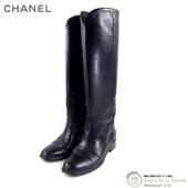 ����ͥ� ��CHANEL�� �쥶�� ���󥰥֡��� ������ơ��� ���塼�� �� #38 1/2C �֥�å� G26069����š� 