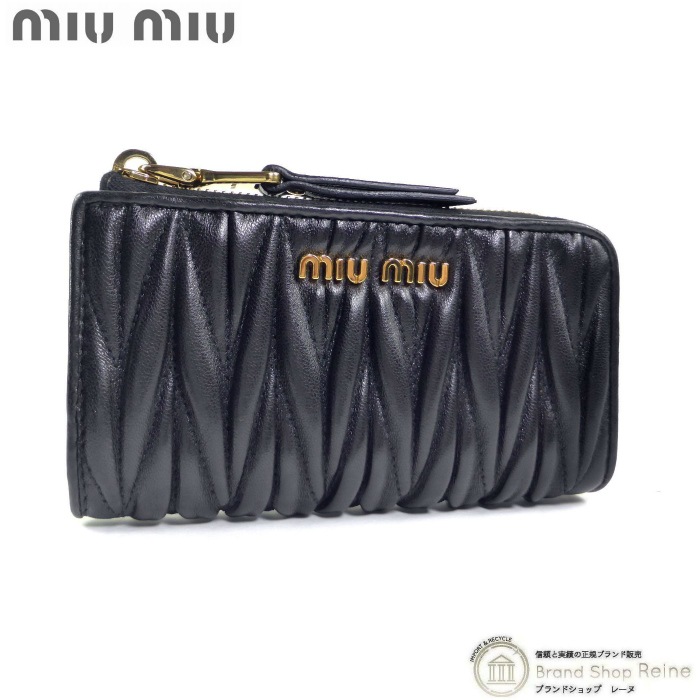 �ߥ奦�ߥ奦 ��MIUMIU�� �ޥƥ�å� ���������� L���ե����ʡ� ��������դ� 5PP026 �֥�å�����š� 