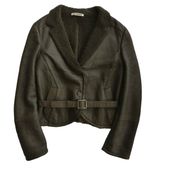 ���륵����� ��JIL SANDER�� �쥶�� �����ץܥ� �饤�˥� 2B ���㥱�å� 40 �֥饦�� ����������š� 