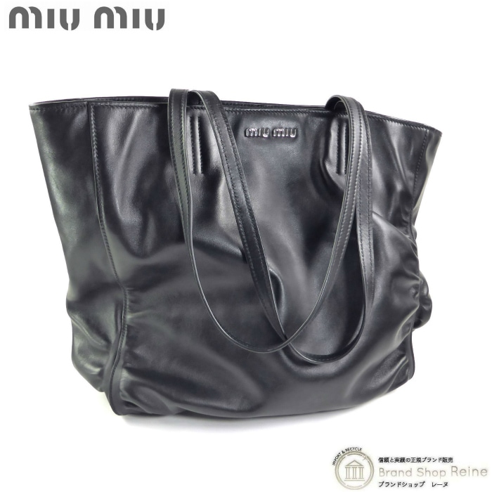 �ߥ奦�ߥ奦 ��MIUMIU�� �������ȥ꡼���㥶�� �쥶�� �ȡ��� �Хå� ��ᥤ���� �֥�å���SV������š� 