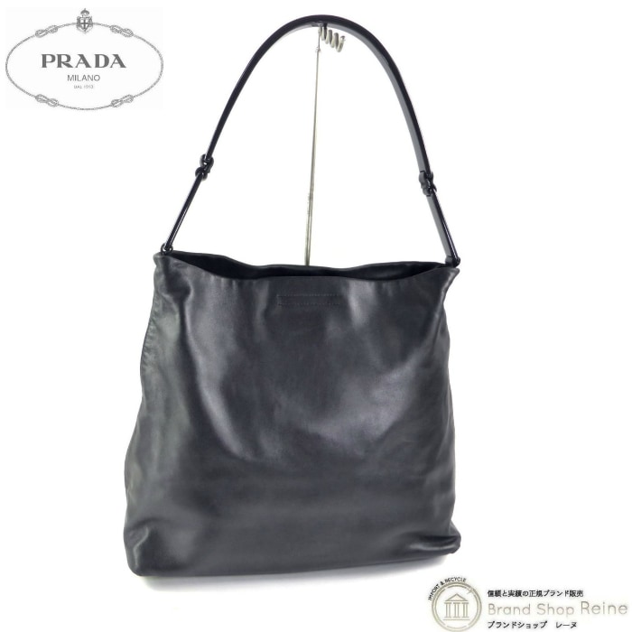 �ץ�� ��PRADA�� �ץ�ϥ�ɥ� �쥶�� ���ݤ� ���ߥ������� �ץ饹���å��ϥ�ɥ� �Хå� �֥�å�����š� 
