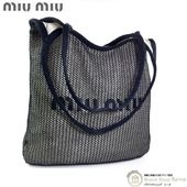 �ߥ奦�ߥ奦 ��MIUMIU�� �����Х� ��å��� �ȡ��ȥХå� �֥�å�����š� 