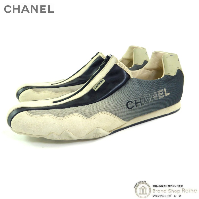 ����ͥ� ��CHANEL�� ���ˡ����� ���ݡ��ĥ��塼�� ���åץ��åסߥ졼�����å� ����ǡ������ɥå��� A21644 �� ��40 �١������ ��󥺡���š� 