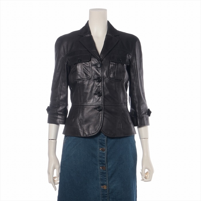 �⥹������ ��MOSCHINO�� �쥶�� ���㥱�å� I40 �֥�å� HA37050885 ����������š� 