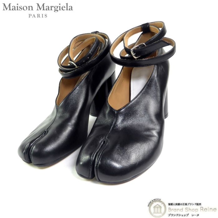 �᥾�� �ޥ른���� ��Maison Margiela�� Tabi ���� ­�� ���󥯥륹�ȥ�å� �쥶�� �ѥ�ץ� 58WL0111 �� ���塼�� #38 �֥�å�����š� 