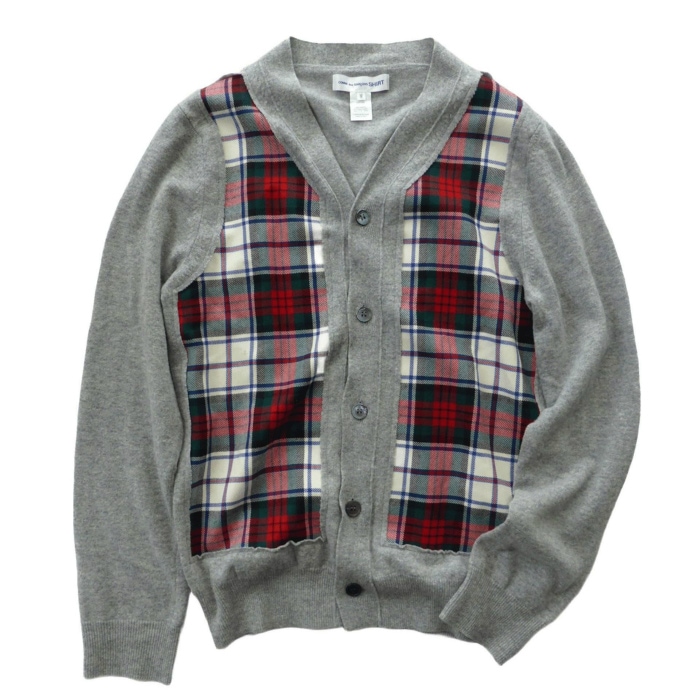 ���ࡦ�ǡ�����륽�� ��COMME des GARCONS�� SHIRT ������ �˥å� �����ǥ����� �����å��ڤ��ؤ� M ���졼 W28511 ����������š� 