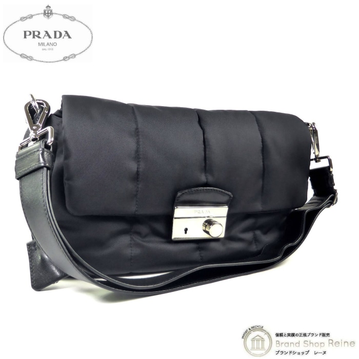 �ץ�� ��PRADA�� �ʥ����� �ƥ����� ���դ� ��ĥ�ޥ� ���������Хå� �֥�å���SV�������ʡ� ���