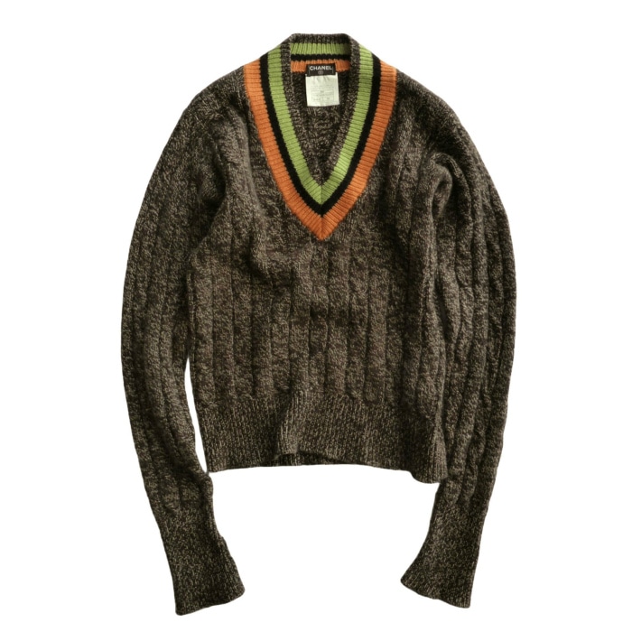 ����ͥ� ��CHANEL�� �����ߥ� �����֥� V�ͥå� �˥åȥ������� 96A ������ơ��� 40 �֥饦�� PO8760 ����������š� 