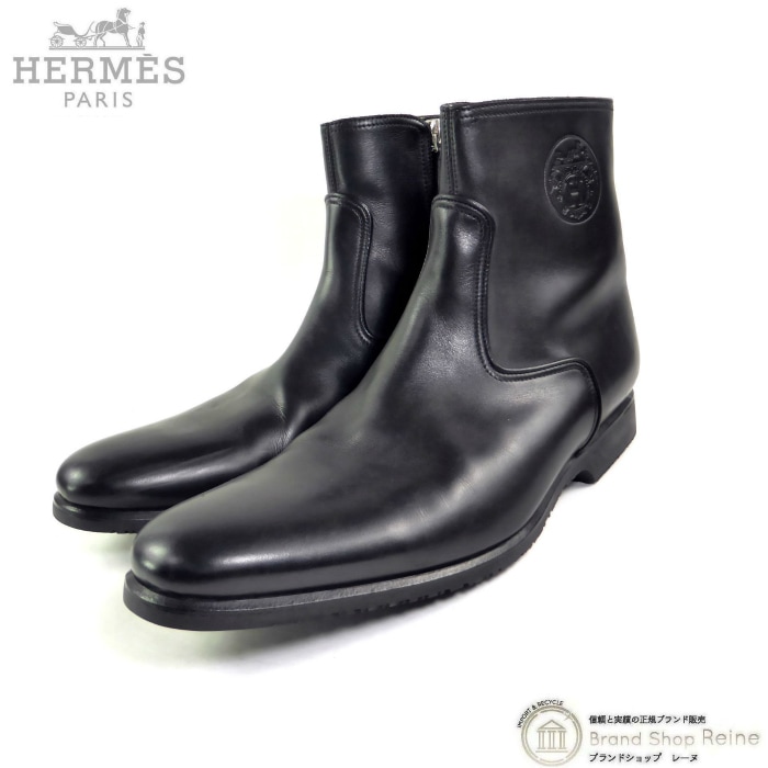 ����᥹ ��HERMES�� �����ɥ��å� �쥶�� ���硼�� �֡��� ���塼�� �� �֥�å� ��41 1/2 ��󥺡���š� 