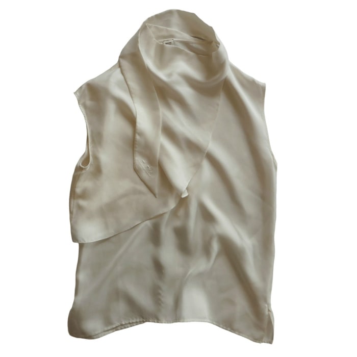 ����᥹ ��HERMES�� ���륯 �Ρ����꡼�� �֥饦�� �������եǥ����� 36 �ۥ磻�� 3H0605DH ����������š� 