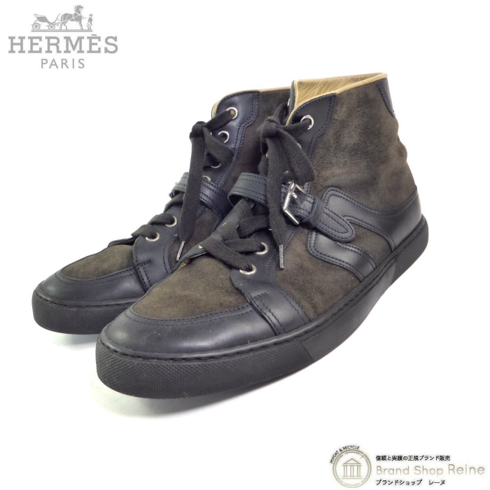 ����᥹ ��HERMES�� �������� �ϥ����å� ���ˡ����� ���塼�� �� �֥�å��ߥ֥饦�� ��39 1/2 ��󥺡���š� 