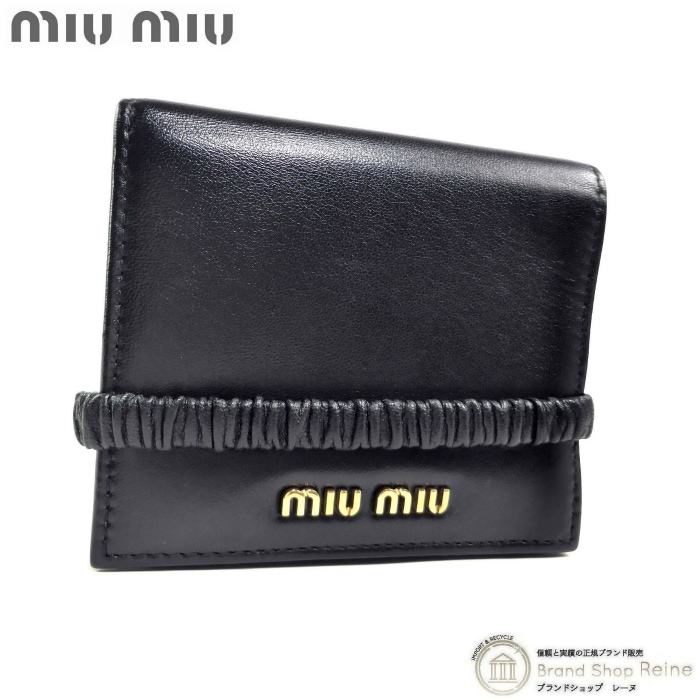 �ߥ奦�ߥ奦 ��MIUMIU�� ����ѥ��� ����ޤ� ���� �ʥåѥ쥶�� 5MV023 NERO�����ʡ� ���