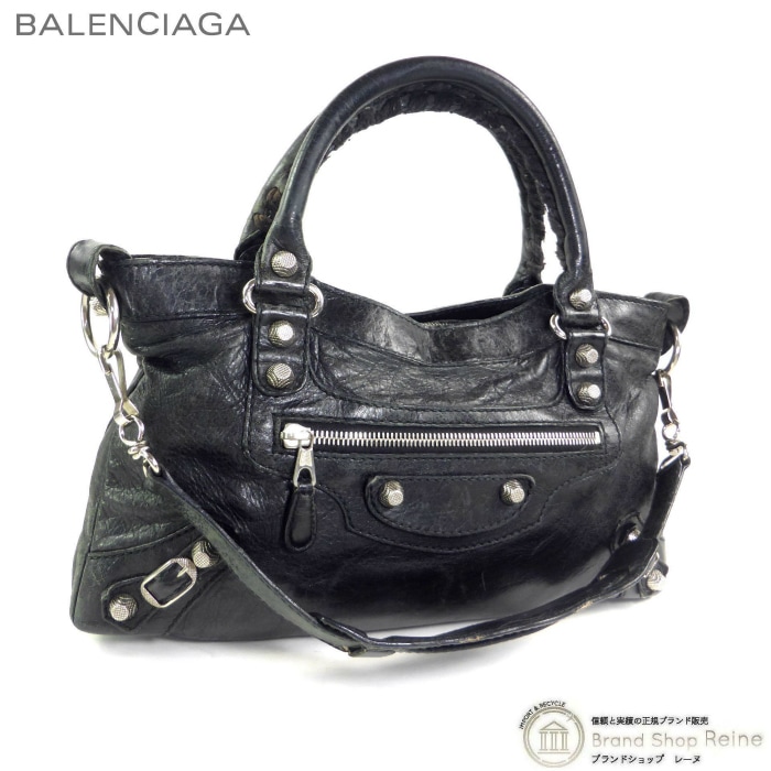 �Х�󥷥��� ��BALENCIAGA�� ���㥤����ȥե������� ���ƥ� 2way �������� �ϥ�� �Хå� 285433 �֥�å�����š� 