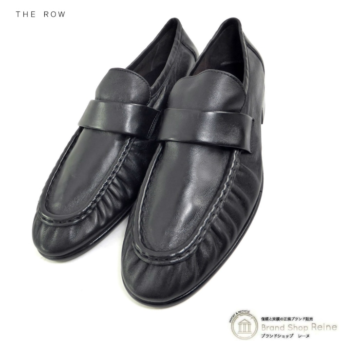 �������� ��The Row�� Soft Loafer �ʥåѥ쥶�� �����ե��� ��40 ���塼�� �� F1280 �֥�å� ��󥺡ڿ��ʡ� 