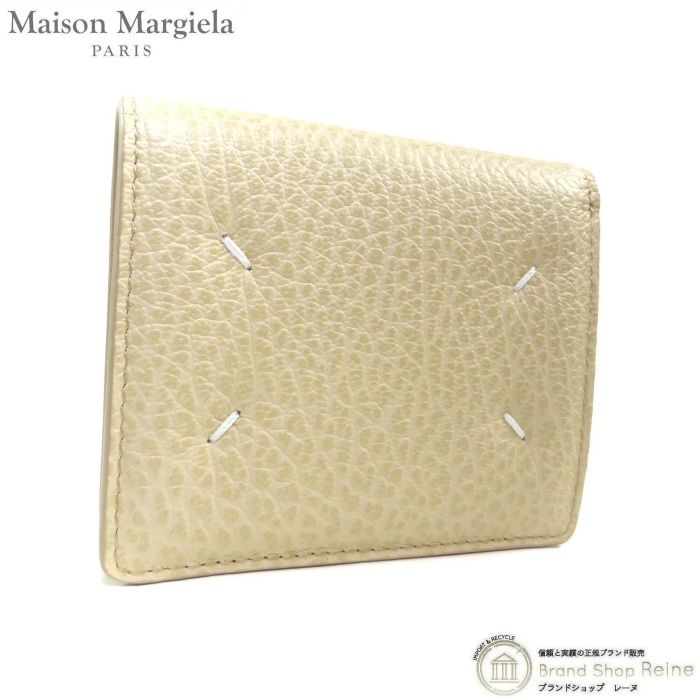 アイボリー 正規未使用品 Maison Margiela ウォレットバッグ MAISON MARGIELA | CRINKLE EFFECT ZIP-AROUND WALLET 財布 白 (Maison
