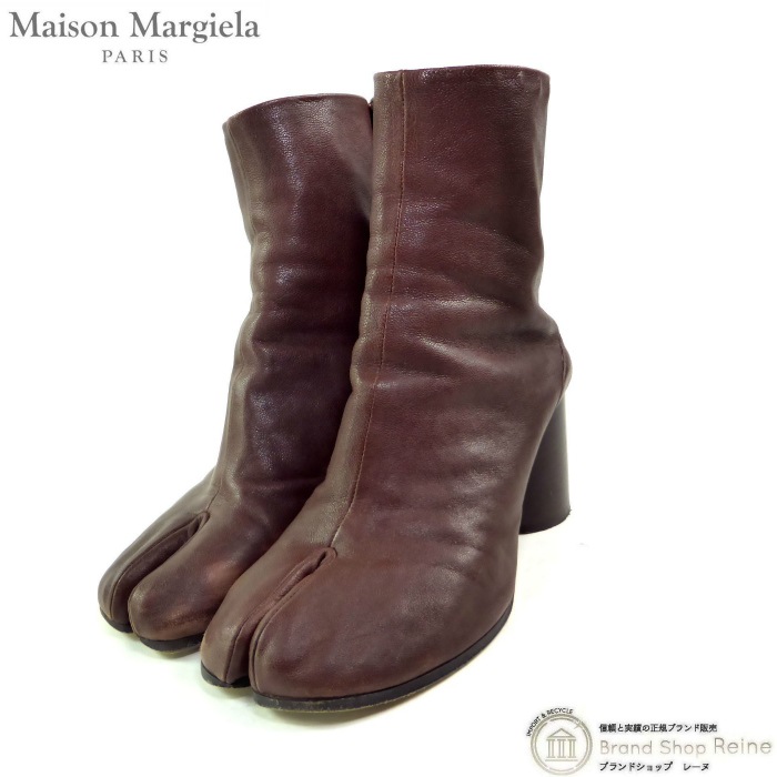 �᥾�� �ޥ른���� ��Maison Margiela�� Tabi ���� ­�� ���硼�ȥ֡��� �쥶�� S58WU0161 �ܥ�ɡ� #36 1/2����š� 