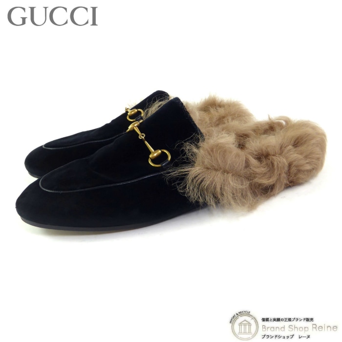 ���å� ��GUCCI�� �ץ�󥹥����� �ۡ����ӥå� �٥�٥å� �ե��� ����å� ���塼�� �ߥ塼�� �� ��40 �֥�å���GO��� ��󥺡���š� 