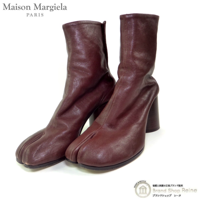 �᥾�� �ޥ른���� ��Maison Margiela�� Tabi ���� ­�� ���硼�ȥ֡��� �ʥåѥ쥶�� S58WU0260 �֥饦��� #36����š� 