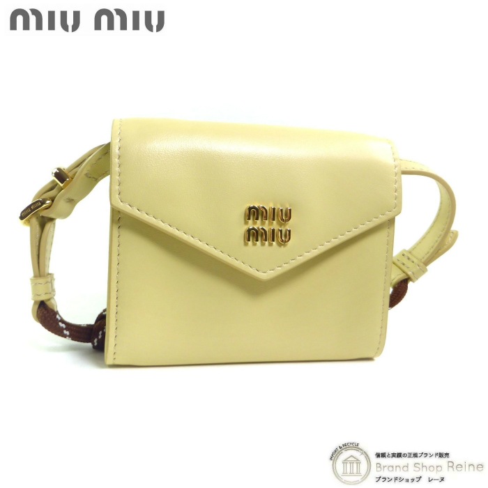 �ߥ奦�ߥ奦 ��MIUMIU�� �쥶�� ��������������å� ���ȥ�å��դ� ����ѥ��� ���� 5MT024 Soia��Tabacco�ڿ��ʡ� 