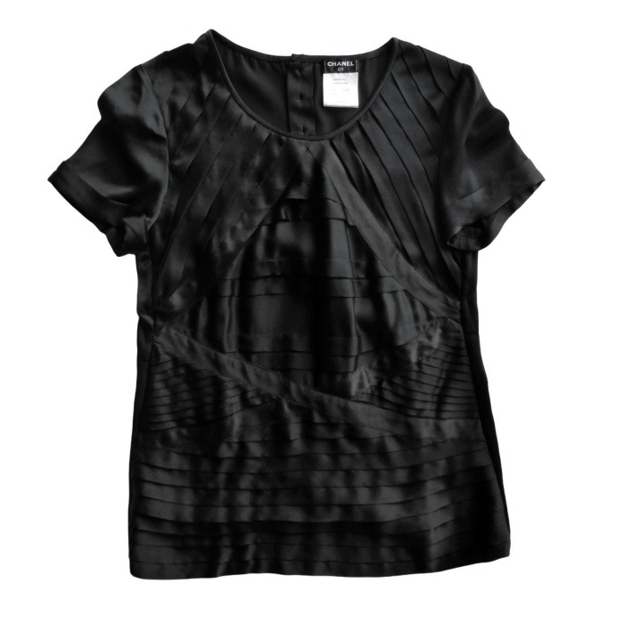 ����ͥ� ��CHANEL�� ���륯 ���ƥ� �֥饦�� Ⱦµ �ȥåץ� #34 �֥�å� P41875 ����������š� 