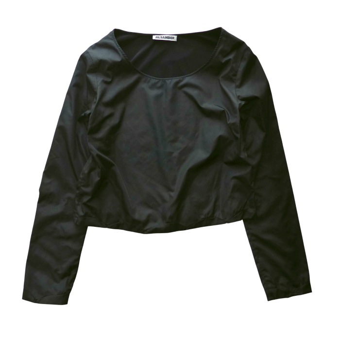 ���륵����� ��JIL SANDER�� �ʥ����� Ĺµ �ȥåץ� ���ȥ�å� ���󡦥ե졼�륿�� #34 �֥�å� ����������š� 