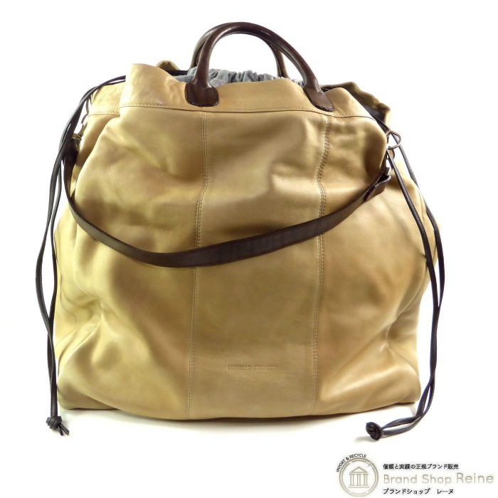 �֥�ͥ������ͥ� ��BRUNELLO CUCINELLI�� �����ߥ��ߥ쥶�� 2way �ȡ��ȥХå� �١�����ߥ��쥤����š� 