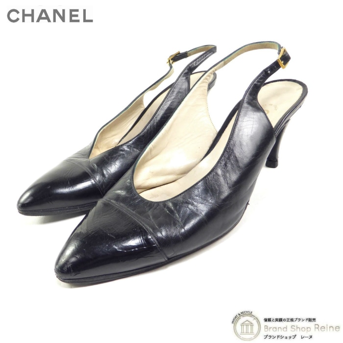 ����ͥ� ��CHANEL�� �ѥ�ץ� �ݥ���ƥåɥȥ� ����󥰥Хå� �� ���塼�� #38 1/2 �֥�å�����š� 