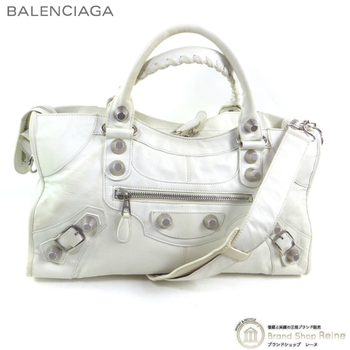 �Х�󥷥��� ��BALENCIAGA�� ���㥤����� �ѡ��ȥ����� ���ǥ������� 2way �ϥ�� �������� �Хå� 173082 �ۥ磻�ȡ�SV������š� 
