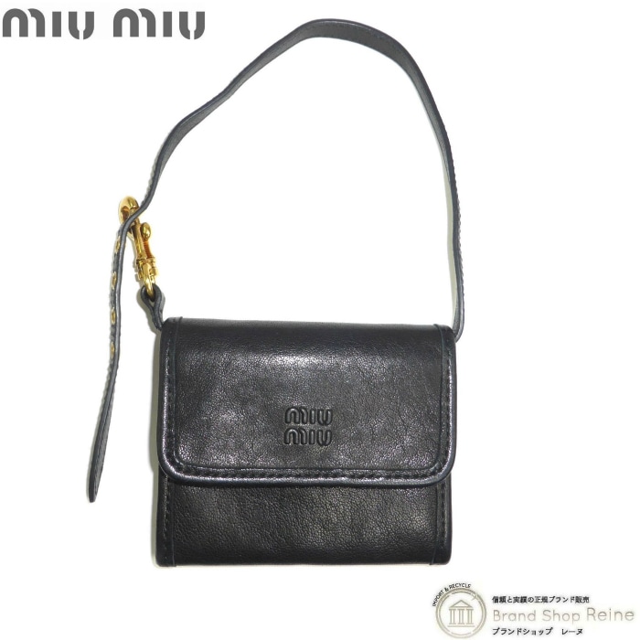 �ߥ奦�ߥ奦 ��MIUMIU�� �쥶�� ���� ��������������å� ����ѥ��� ���� 5MT024 �֥�å�����š� 