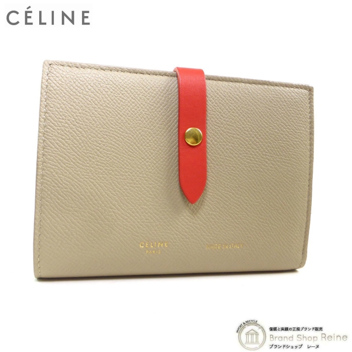 ���꡼�� ��CELINE�� ���ȥ�å� �ߥǥ����� �ޥ���ե��󥯥���� ����ޤ� ���� 10481 LIGHT TAUPE��RED ����� �ե����ӡ��ե�������̤�����ʡ� ���