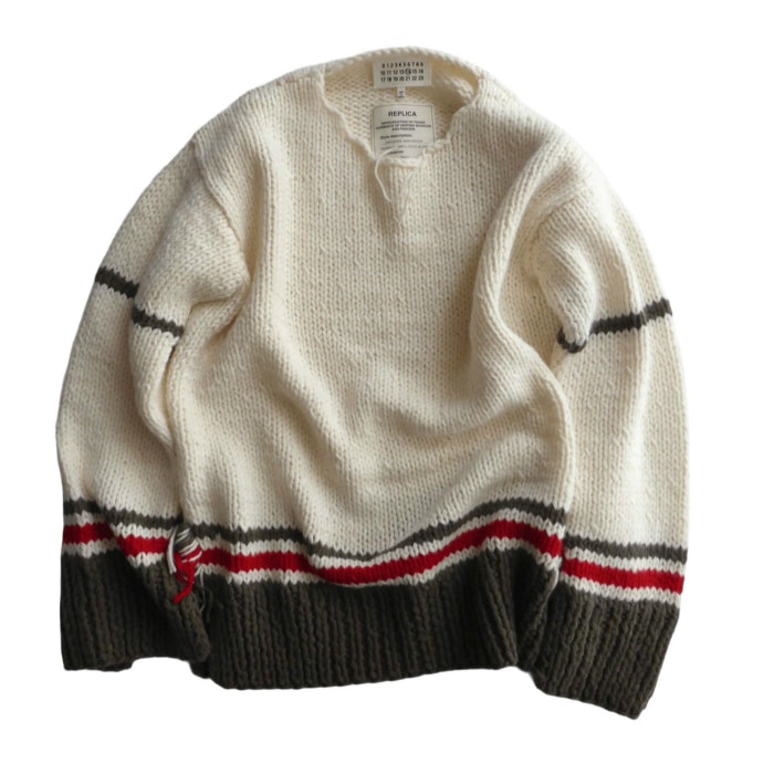 �᥾�� �ޥ른���� ��Maison Margiela�� REPLICA �ե�� �˥å� #S �ۥ磻�� S30GP0208 ������ ��󥺡���š� 