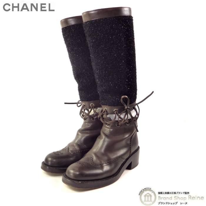 ����ͥ� ��CHANEL�� �����ޡ��� �쥶�� ���󥰥֡��� �Хå��ե����ʡ� �Ԥ߹��� G32251 ���塼�� �� #36C �֥饦��ߥ֥�å�����š� 