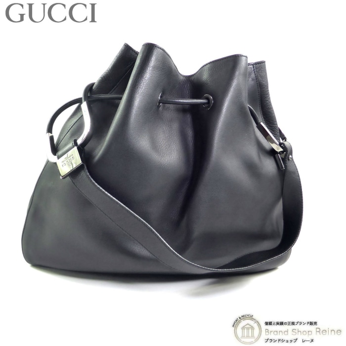 ���å� ��GUCCI�� �쥶�� ���巿 ���ݤ� ��󥷥����� �Хå� 001��3746 �֥�å� �ȥ�ե����ɴ�����š� 