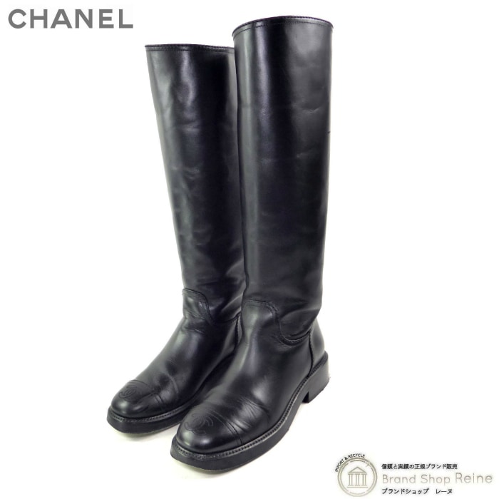 ����ͥ� ��CHANEL��  �쥶�� ���󥰥֡��� �����ޡ��� ���塼�� G38174 �� #36 1/2C �֥�å�����š� 