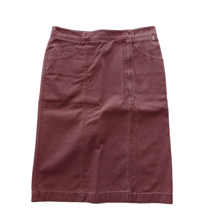 シャネル　CHANEL デニムスカート　38 ☆CHANEL/シャネル デニムスカート 38/LL相当/マイクロミニ丈/ライト