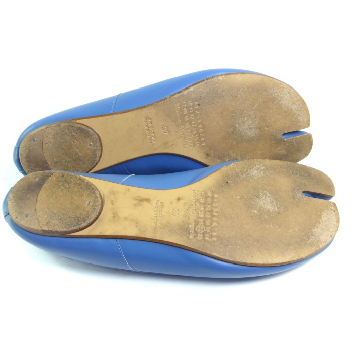 �᥾�� �ޥ른���� ��Maison Margiela�� Tabi ���� ­�� �Х�꡼�� ���塼�� �Х쥨 �ե�å� �� S58WZ0042 �饤�ȥ֥롼 #37����š� 