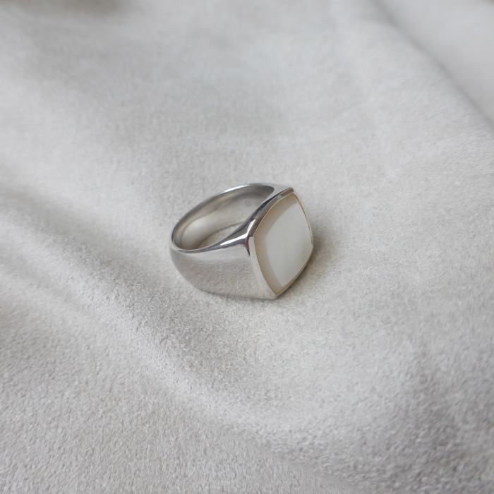 �ȥ०�å� ��TOM WOOD�� Cushion Ring ���å���� ��� �ۥ磻�ȥ�å� ����С� 925 ���� #52 12�� R74HQWHM01S925�ڿ��ʡ� 